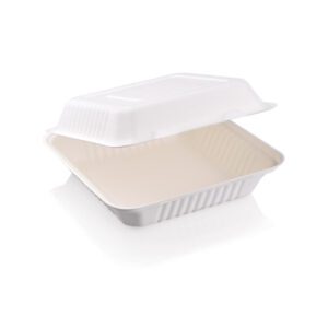 Environmentally Friendly Compostable Disposable Lunch Box  -Bio  Square Clam Shell